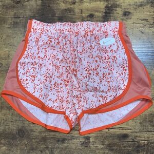 Nike Running Shorts Size XS Womens Dri Fit Orange‎ White W/ Brief Training NWT